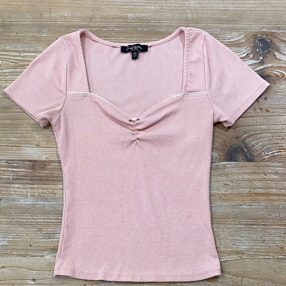 Blush Pink Short Sleeve Women's Top